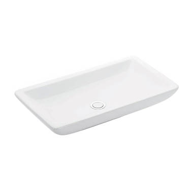 Ws Bath Collections Touch 11.8'' White Ceramic Circular Vessel Bathroom 