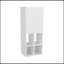 Armoire murale avec lavabo, 1 porte, 5 tablettes, blanc