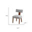 Ensemble de deux chaises d'appoint en lin et bois massif gris et brun-1131357998