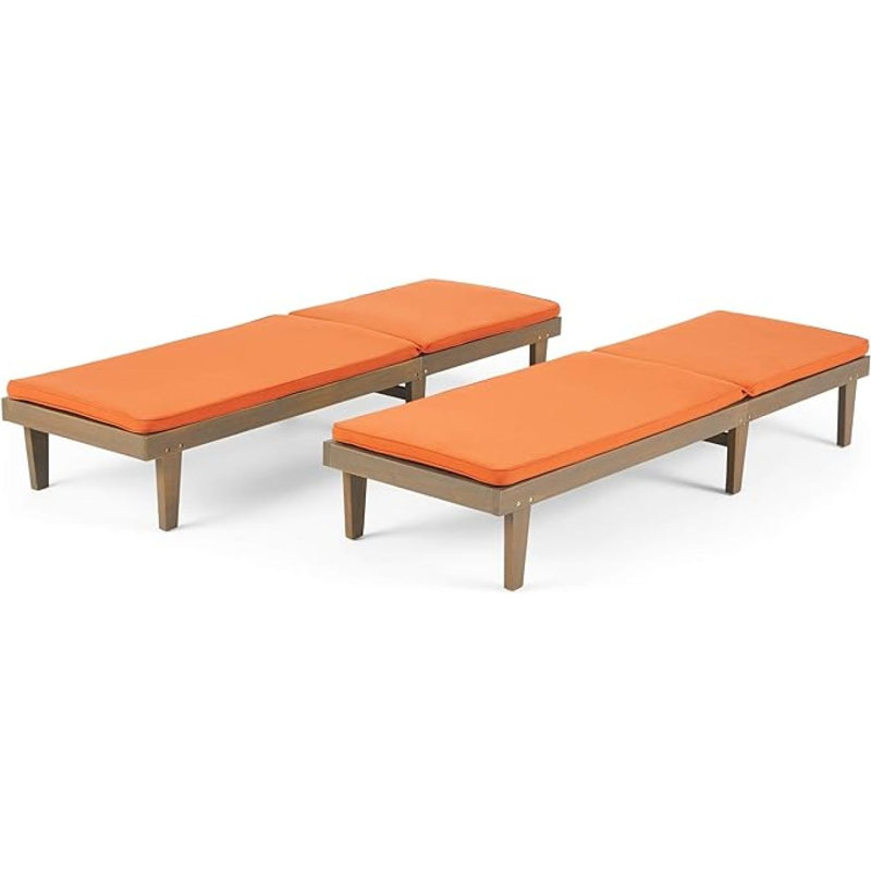 NADINE CHAISE LONGE, Orange, Brown, 2