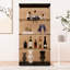Vitrine à deux portes 4 portes vitrées avec porte, bibliothèque Curio pour salon, bureau de chambre à coucher