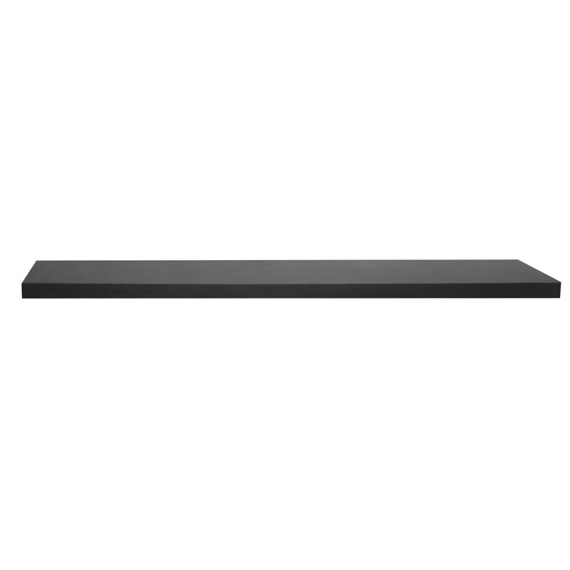 Gauti 2 Piece Floating Shelf, 3.8cm H x 120cm W x 22.9cm D, Black