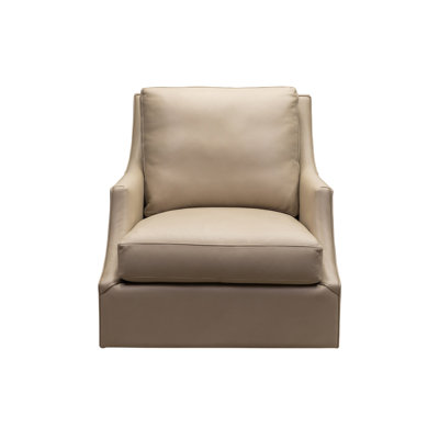 Oska Upholstered Swivel Armchair