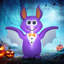 Chauve-souris d'Halloween gonflable Outsunny de 6 pi avec lumières DEL et affichage extérieur imperméable pour une ambiance festive
