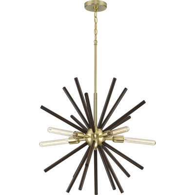 Lustre linéaire moderne à 5 lumières Spoutnik