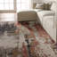 Tapis touffeté à la main Nyleah en rouge / gris / brun-69380106