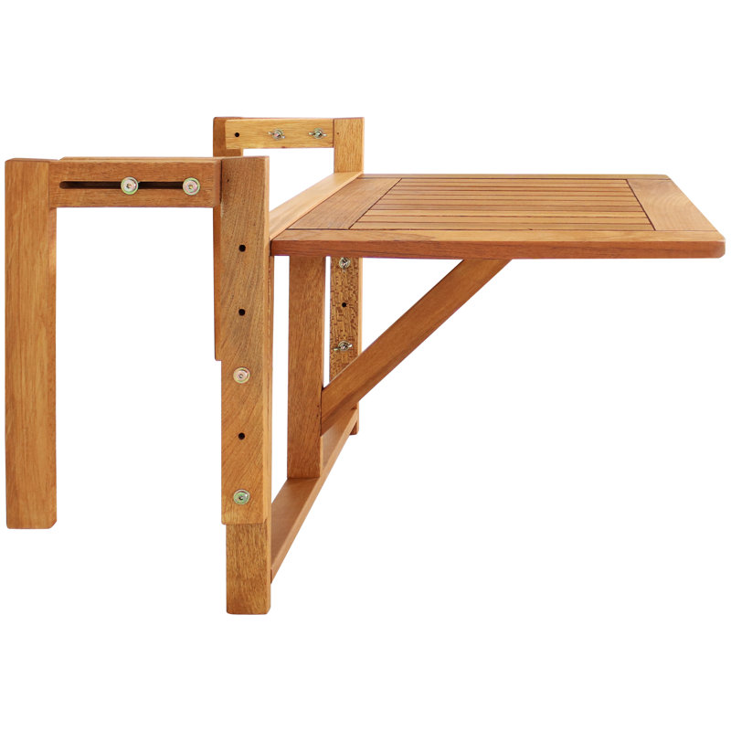 Table de balcon pliante en bois