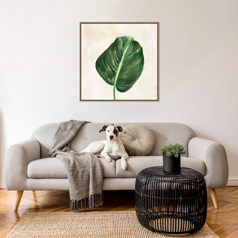 «Tropical Leaves I» par Lee C, reproduction d'art sur toile encadrée, 30" H x 30" W