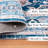 6x9 Area Rug Vintage Look, Blue Washable Non-slip For Living Room, Bedroom, Patio Rug, Floral Design Bedroom-977570223
