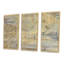 «Geometric Cream Block III», ensemble de 3 toiles encadrées modernes et contemporaines-72043406-72043744