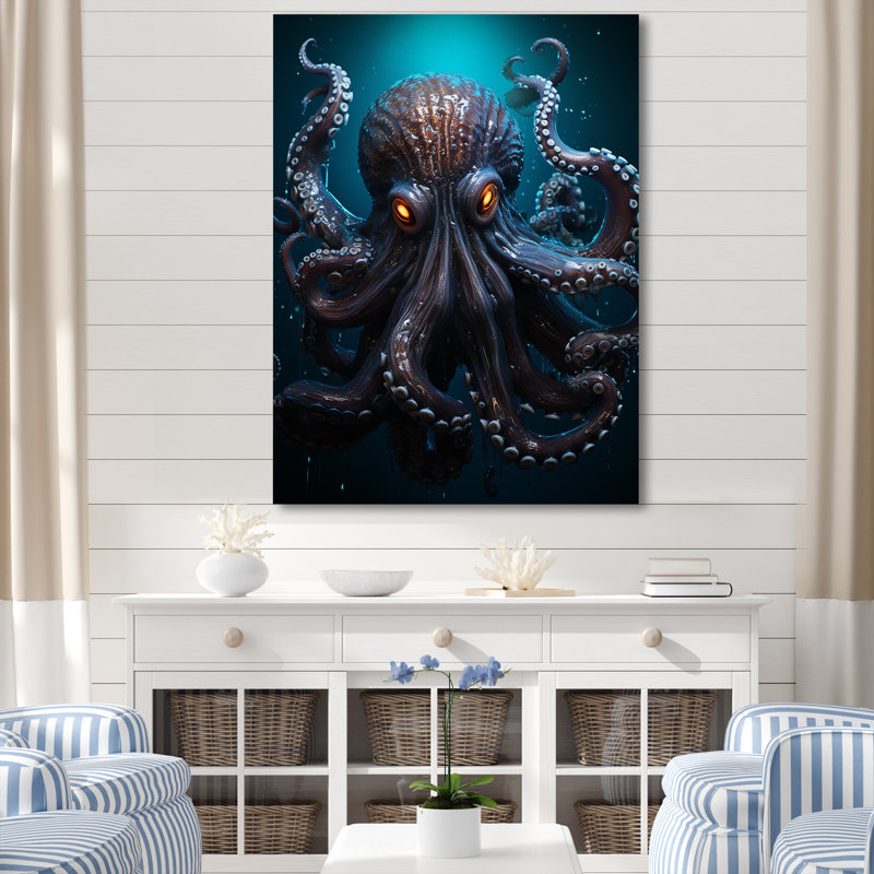 Superheros Octopus Warrior I sur impression sur toile, Toile tendue, H 40 po x l 30 po x P 1,5 po