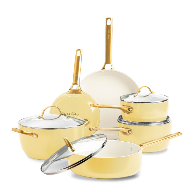 Greenpan Padova Reserve 6 Piece Set - Blush Pink, Yellow