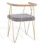 Chaise avec accoudoirs en coton Krissy