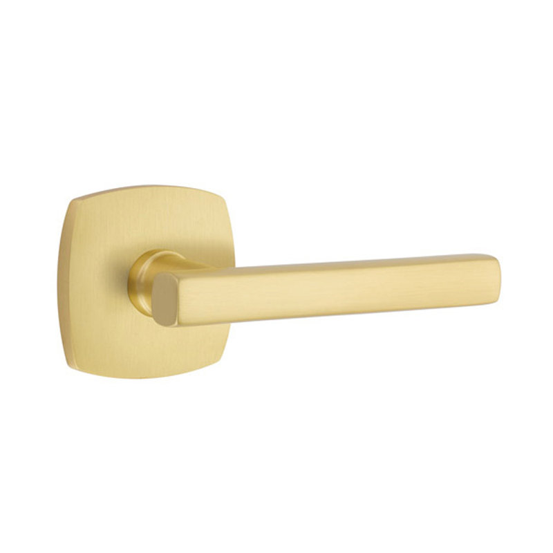 Privacy (Bed & Bath) Door Lever, Right, Satin Brass