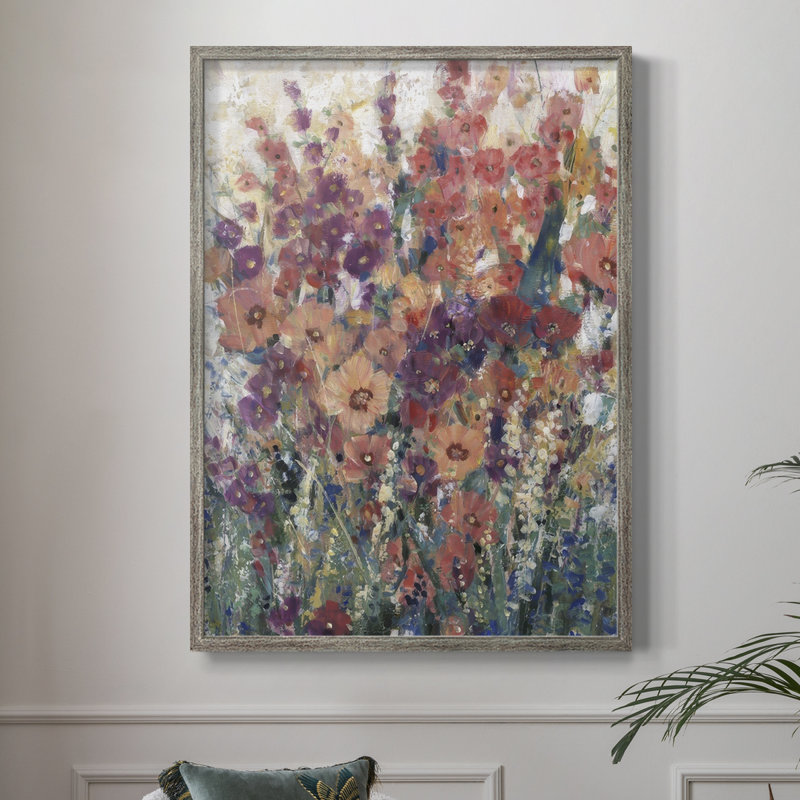 Sunlit Flowers I, reproduction encadrée - bois massif, H 21 po x l 17 po