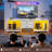 Modern Tv Stand With Led Lighting, 2 Fabric Drawers & Media Niches, 55 Or 63 Inch-1061099419-1061099417