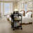 3-Tier Steel 4-Wheeled Workstation Cart in Black with 220 lbs. Capacity