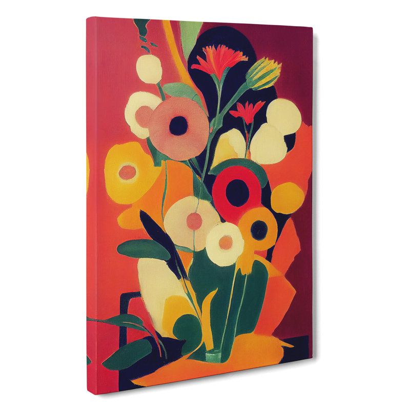 Unique Flowers Abstract No.1 - Wrapped Canvas, 50cm H x 35cm W x 3cm D