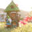 Juliete Resin Pine Cottage and Goblin Garden Statues with Solar Light(10.2 Inch)
