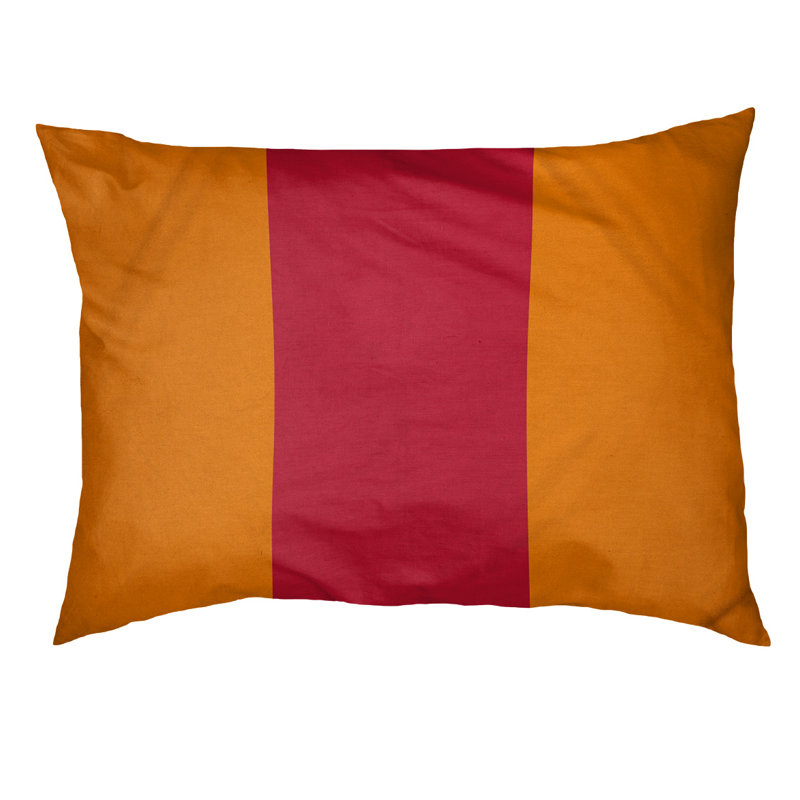 Coussin Houston, Petit (l 28 po x P 18 po x H 6 po), Orange / Rouge