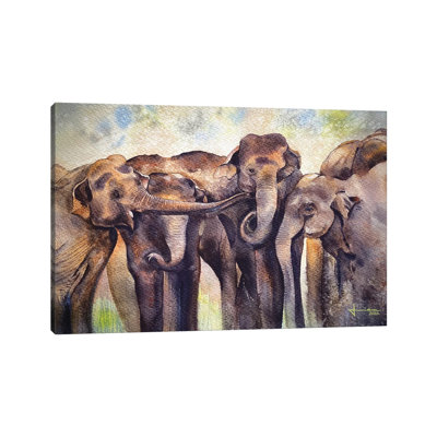 Gathering 1 Piece Wrapped Canvas Wall Art