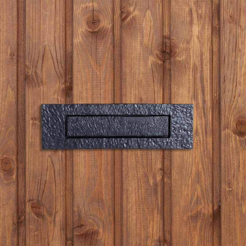 Hammer & Tongs - Rustic Letter Plate - W340mm x H100mm - Black