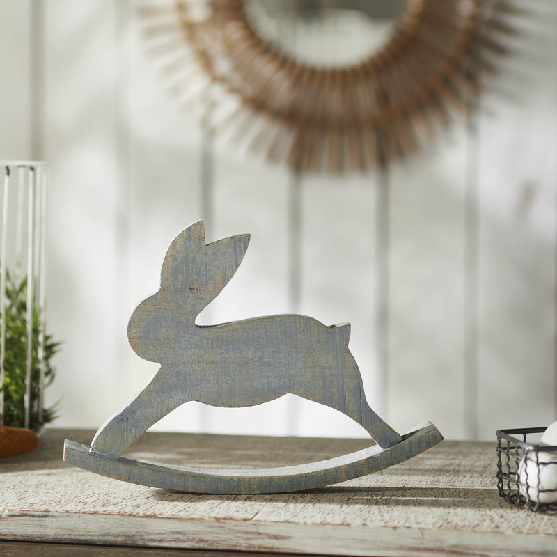 Mini cheval à bascule en bois Bunny Hop, H 8,5 po x l 11,75 po x P 1,5 po