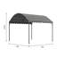Dakota Fields 300cm W Polyester Cover Retractable Freestanding Awning-1697082543