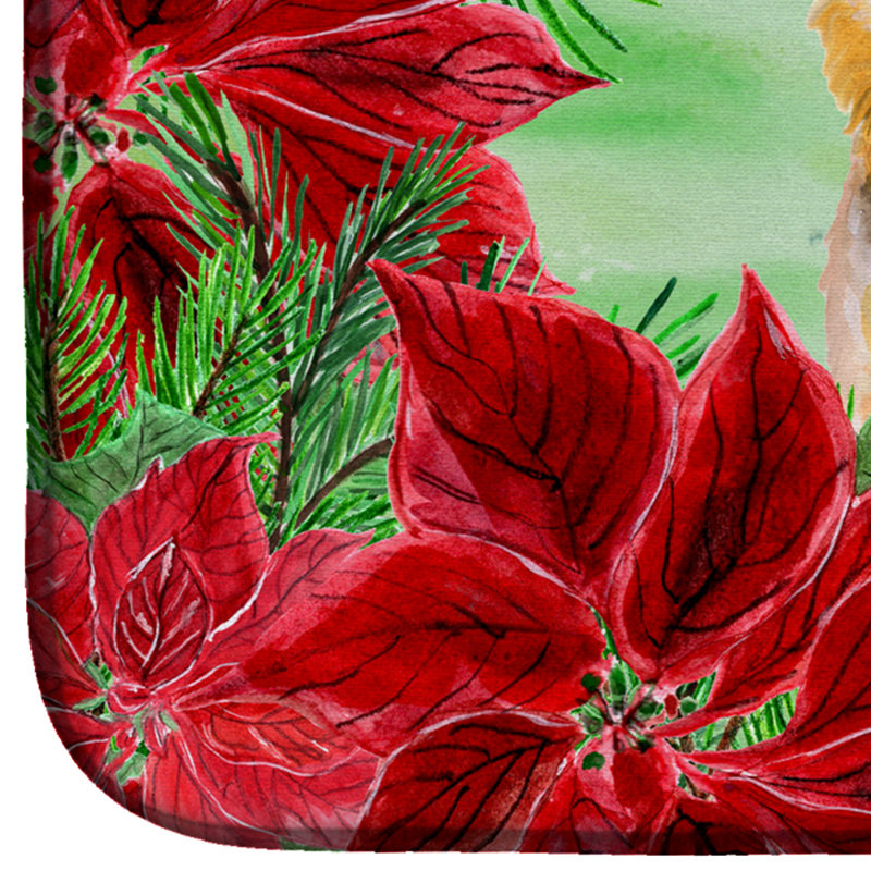 Tapis de séchage poinsettias berger allemand