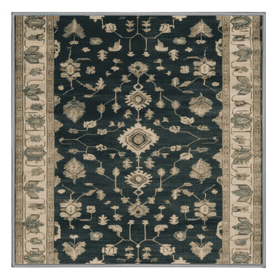 Machine Washable Overdyed Gray Area Rug