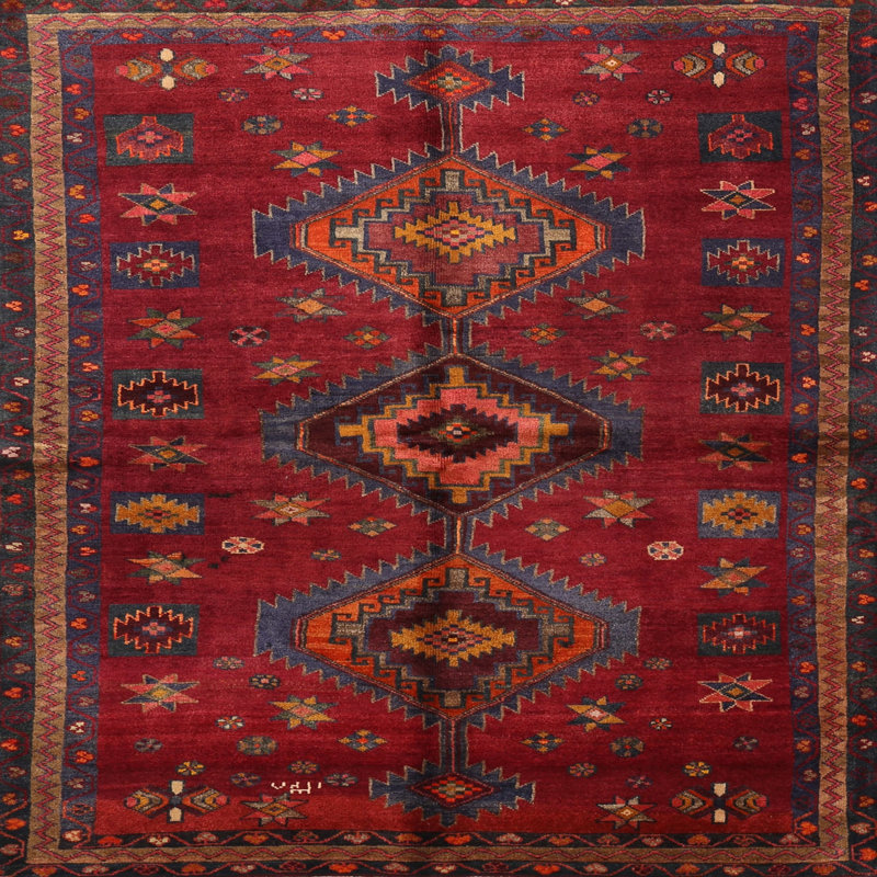 Tapis oriental tissé à la machine Caylem, Carré 3 pi