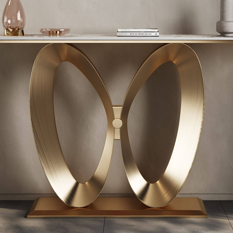 Console en pierre frittée de style italien, H 33,4 po x l 59 po x P 13,7 po