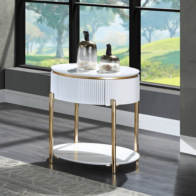 Table de bout avec pieds en métal