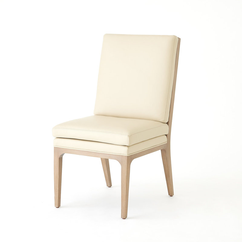 Leather Dining Chair, Beige/Taupe