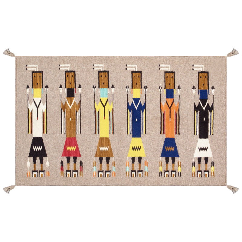 Tapis moka en laine réversible Isabelline - 3 pi x 4 pi 11 po