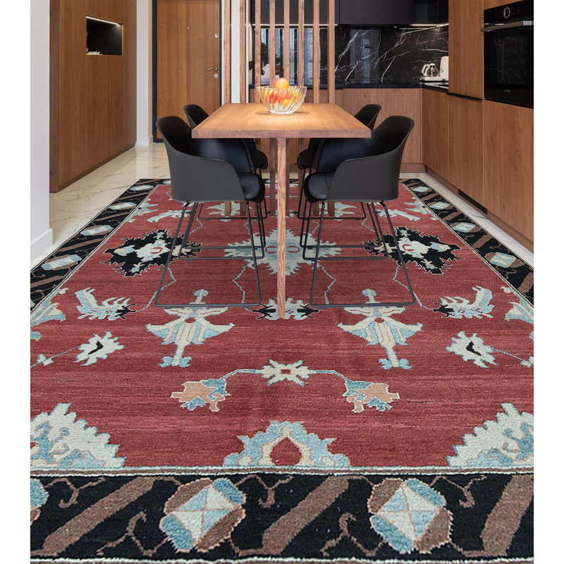 Hand-Knotted High-Quality Rust Area Rug