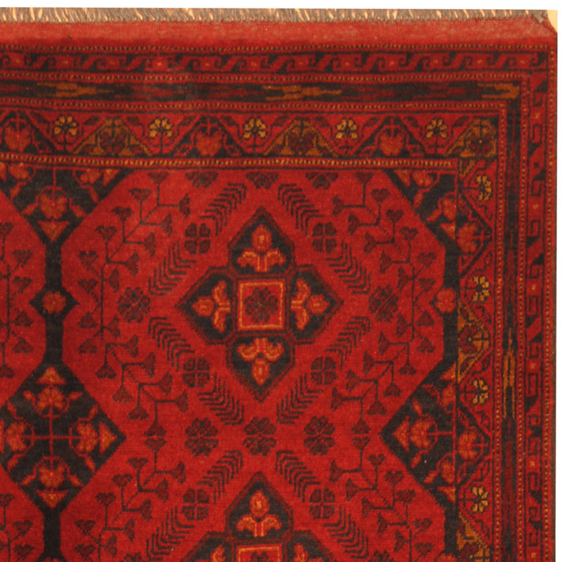 Tapis de zone en laine rouge/bleu marine 6 pi 5 po x 4 pi one-of-kind-the main noué la Khal Mohammadi