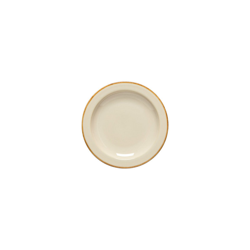 Poterie 6'' Stoneware Appetizer Plate , Set of 6, Cream/Caramel