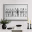 Illustration de ligne Western Cowboy, photos de salon rustique ranch, impression sur toile encadrée-131654881-131654886