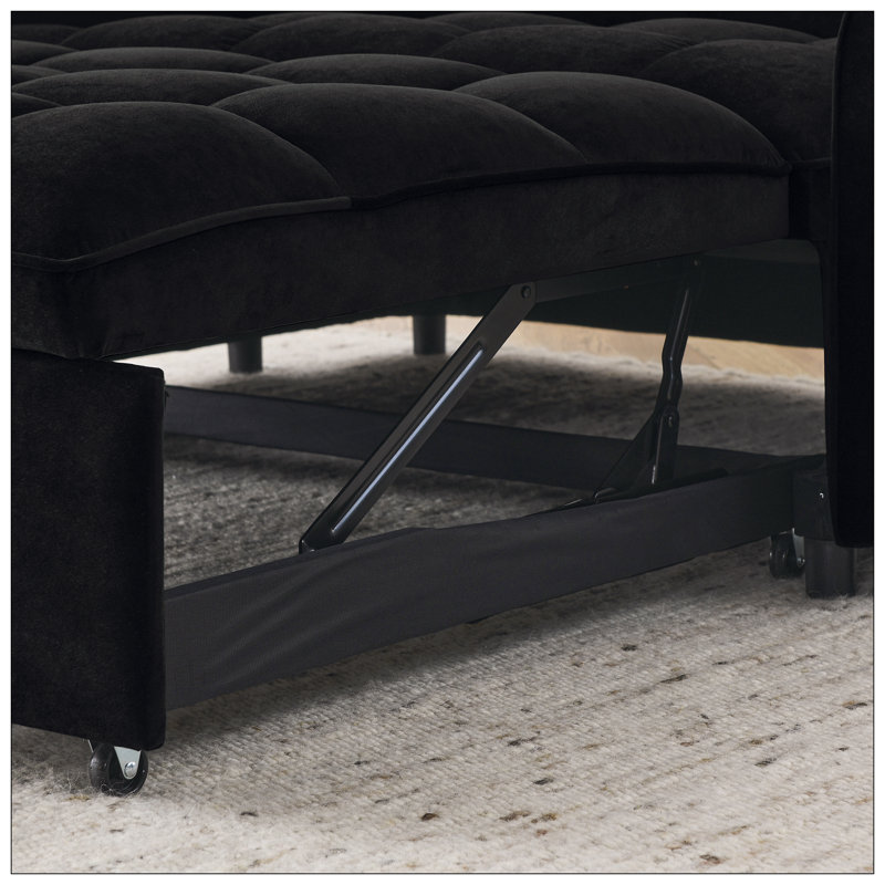 Canapé-lit avec causeuse Loveseat, Noir