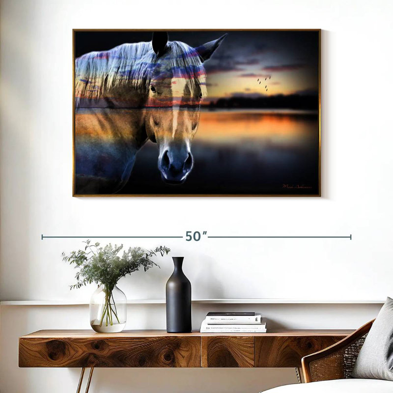 Maefewgvp, Cadre flottant doré, 40 po x 27 po
