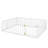 Queen  Size Wood Floor Bed Frame With Fence And Door, White-202598693-202598695