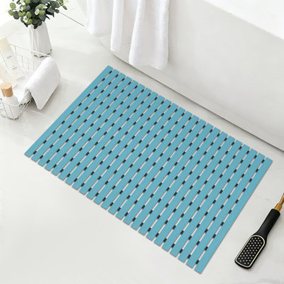 Tapis de bain antidérapant en PVC de 90 x 61 cm (35,4 x 24 po)