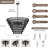 Large Rattan Chandelier With 15-Lights, Hand-Woven Bamboo Design, Vintage Farmhouse Style, Rustic Drum Wicker Light Fixture For Dining Room, Living Room, Kitchen Island, E12 Base-962076806