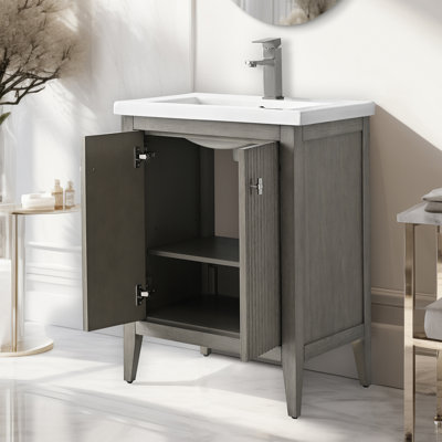 Single Bathroom Vanity with Ceramic Top