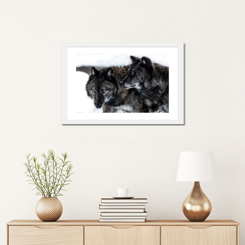 « Brothers » par David Gardiner, reproduction de photo, H 16 po x l 24 po x P 1 po, Papier encadré blanc, Blanc