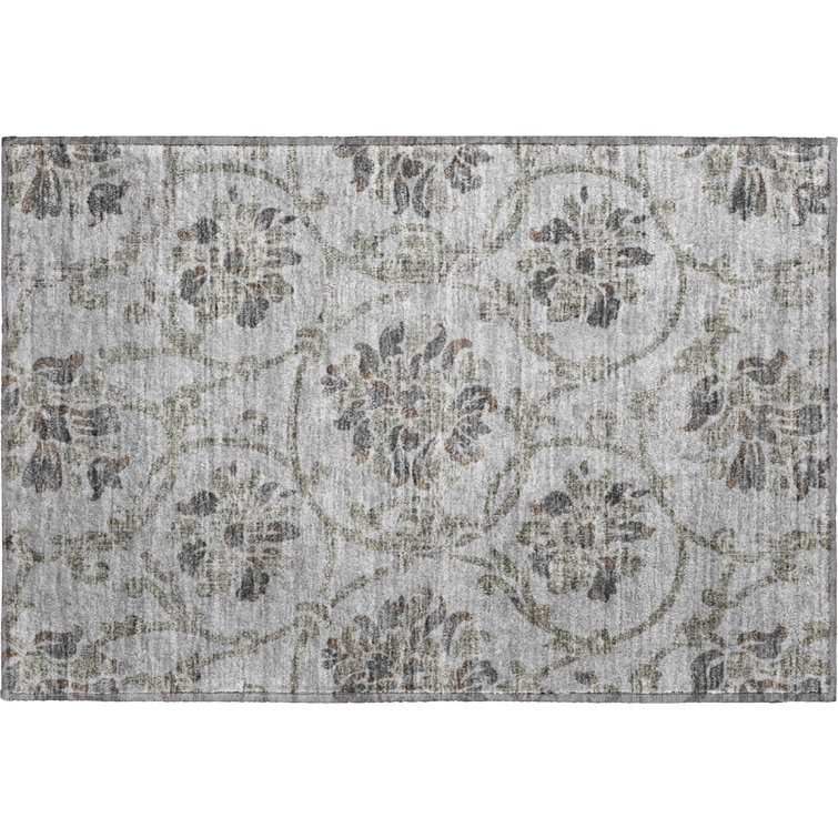 Premium Machine Washable Prisco Gray Rug