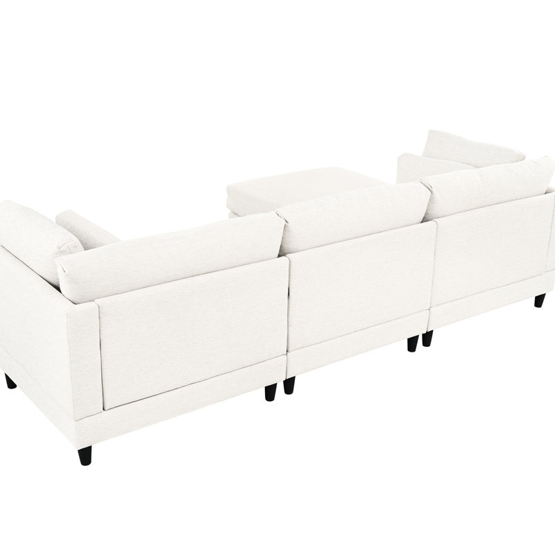 Moderne avec. 110 pouces 4 sièges. Revêtement. Cadre en bois. 5 coussins pour plus de confort. For For Home Style Concept Décoration d'intérieur de bureau