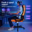 Inbox Zero Adjustable Faux Leather Swiveling PC & Racing Game Chair-1251798681