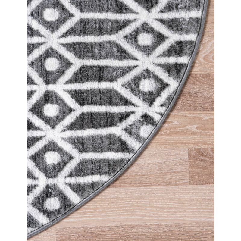Patric Geometric Indoor Rug, Round 8'